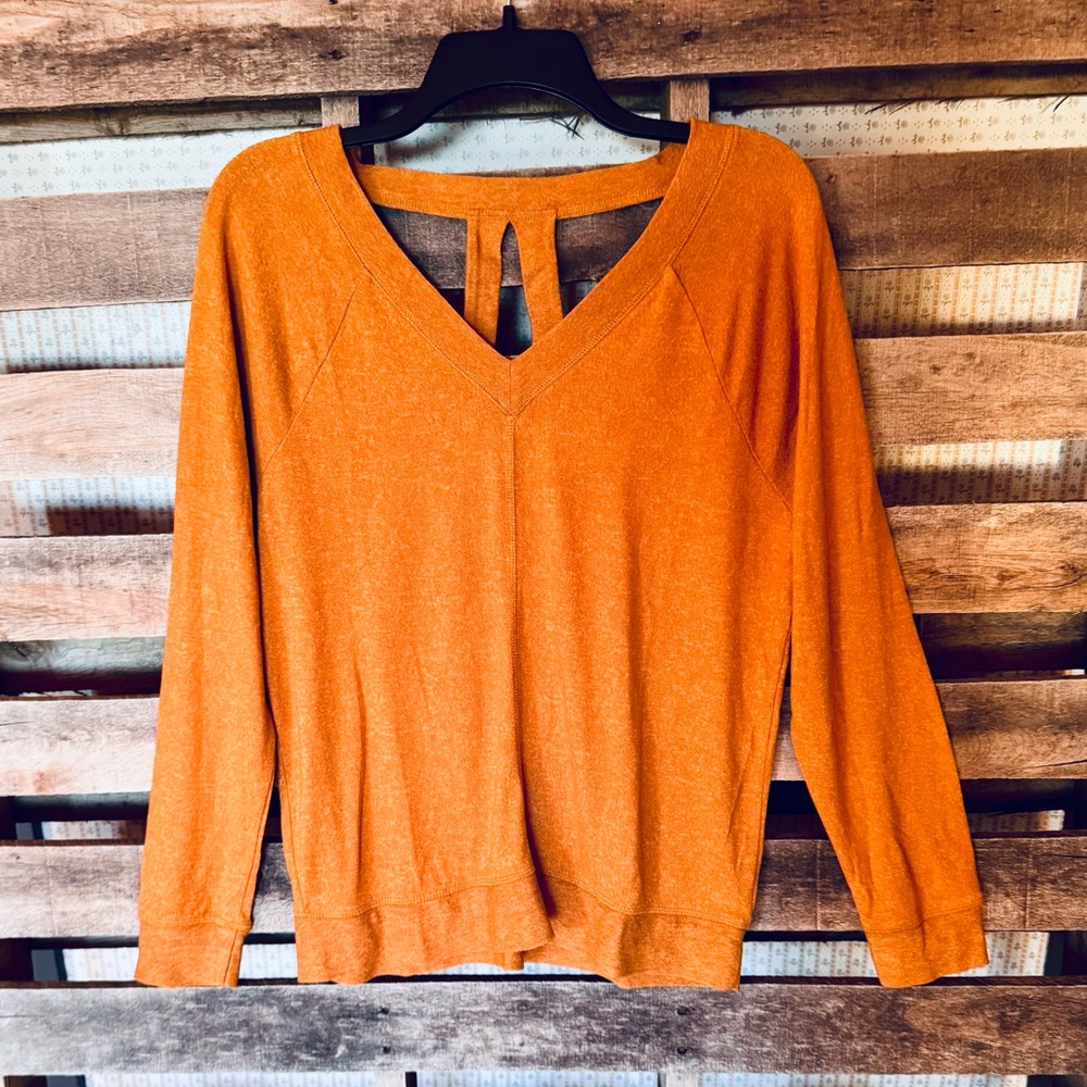 Maurices Burnt Mustard Yellow V-Neck Blouse